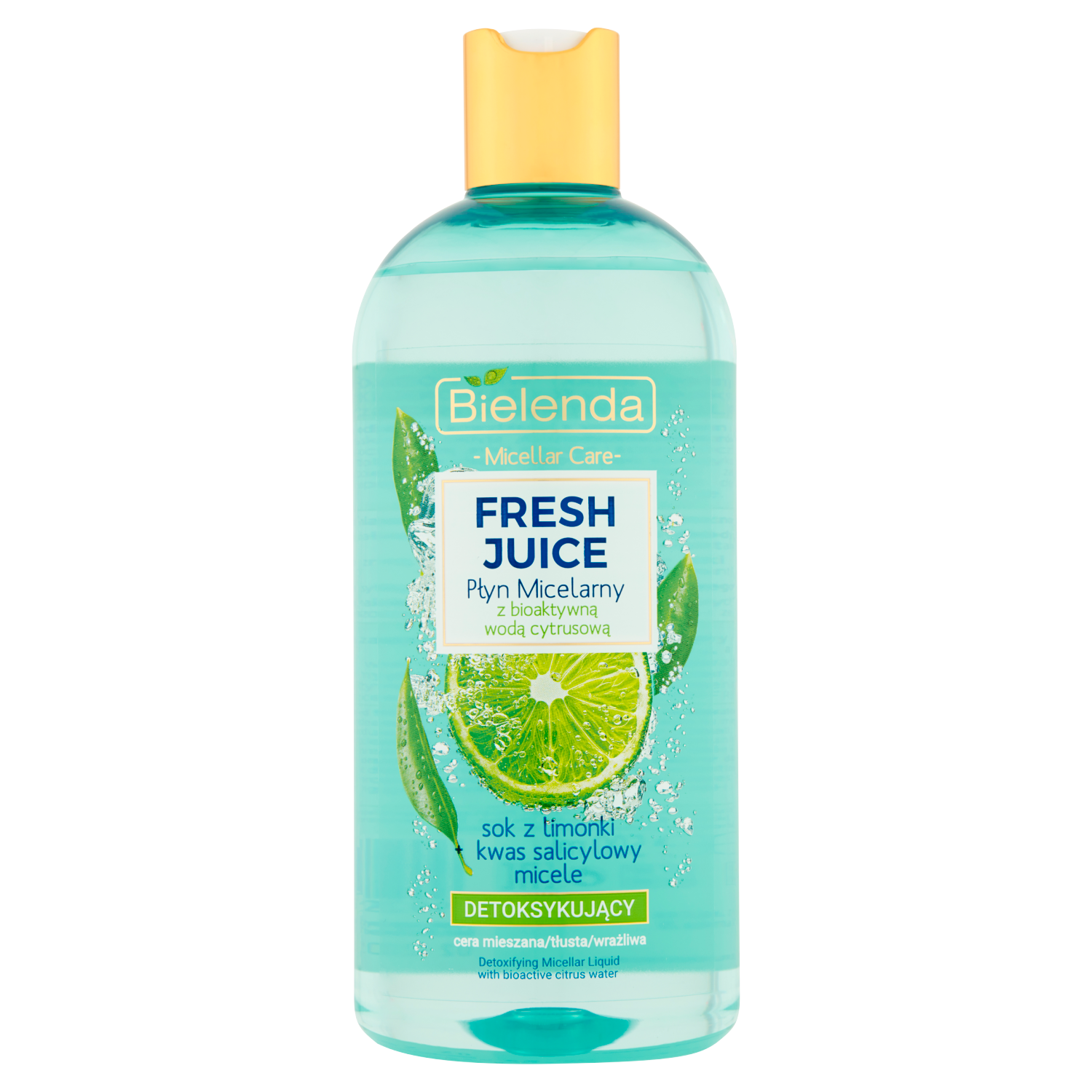 Bielenda Fresh Juice детоксифицирующая мицеллярная вода с биоактивной цитрусовой водой, 500 мл