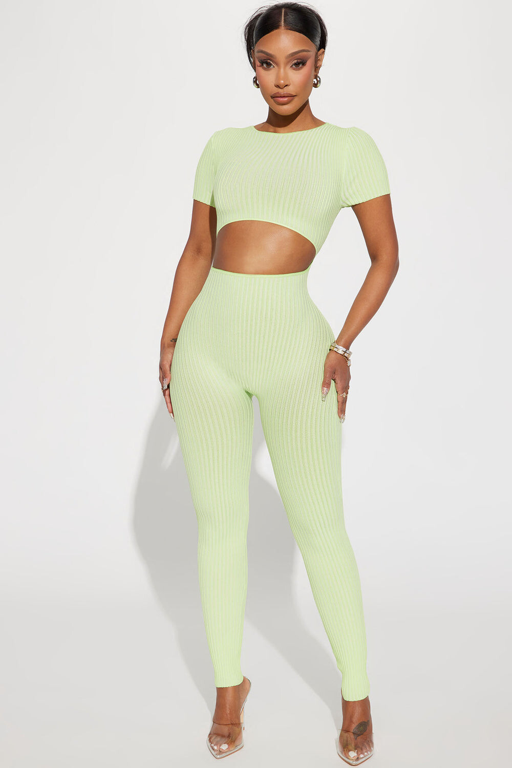 

Комбинезон Fashion Nova AA80569, лаймовый