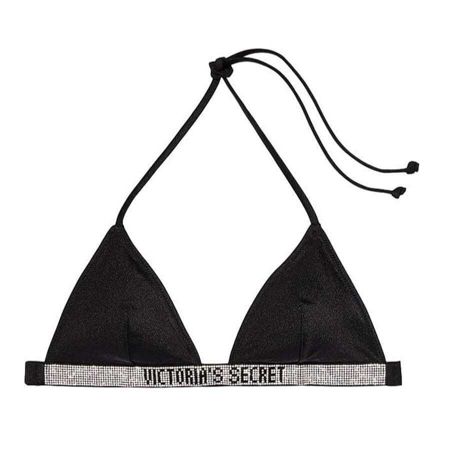 

Лиф бикини Victoria's Secret Swim Shine Strap Triangle, черный