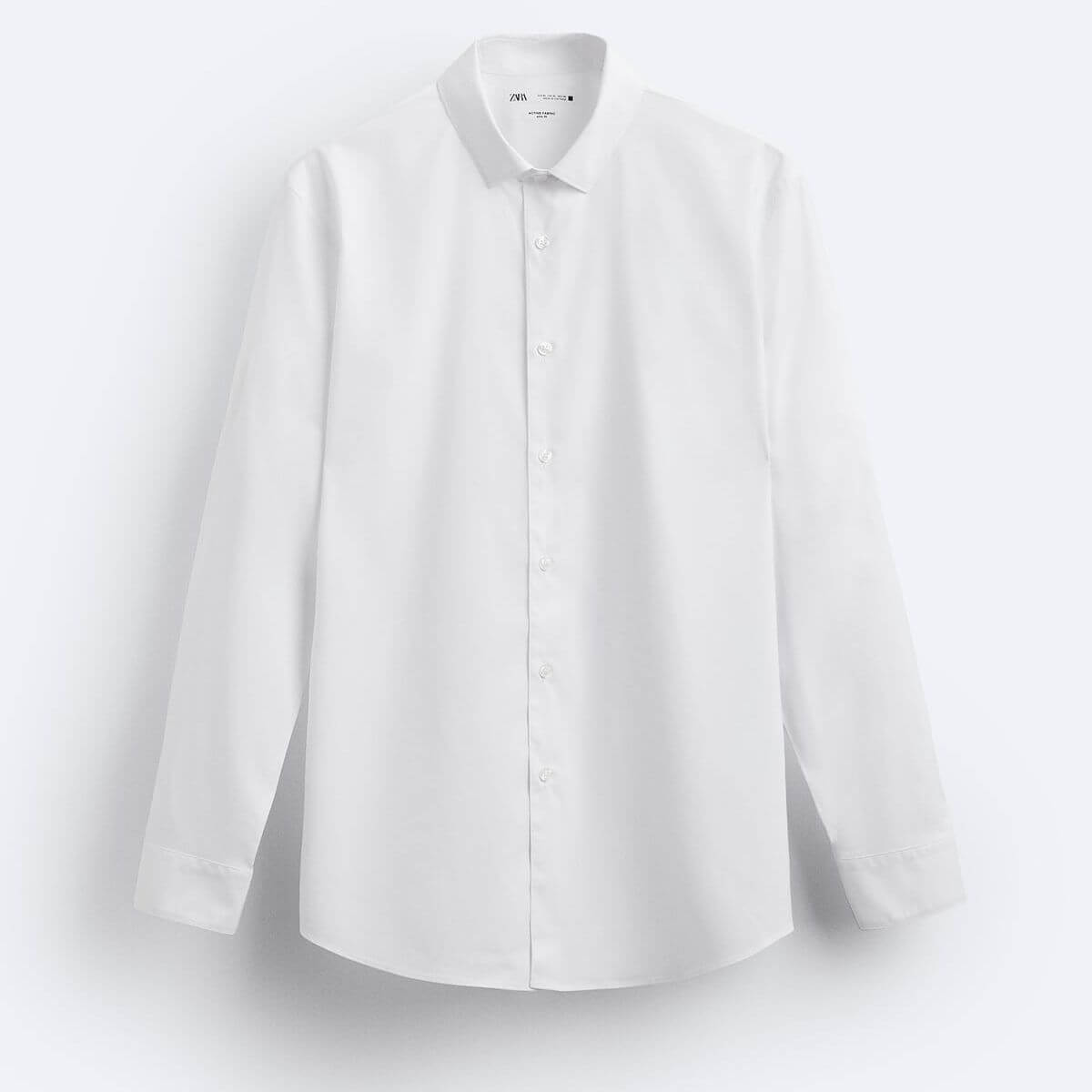 Рубашка Zara Active, белый рубашка zara bib front белый