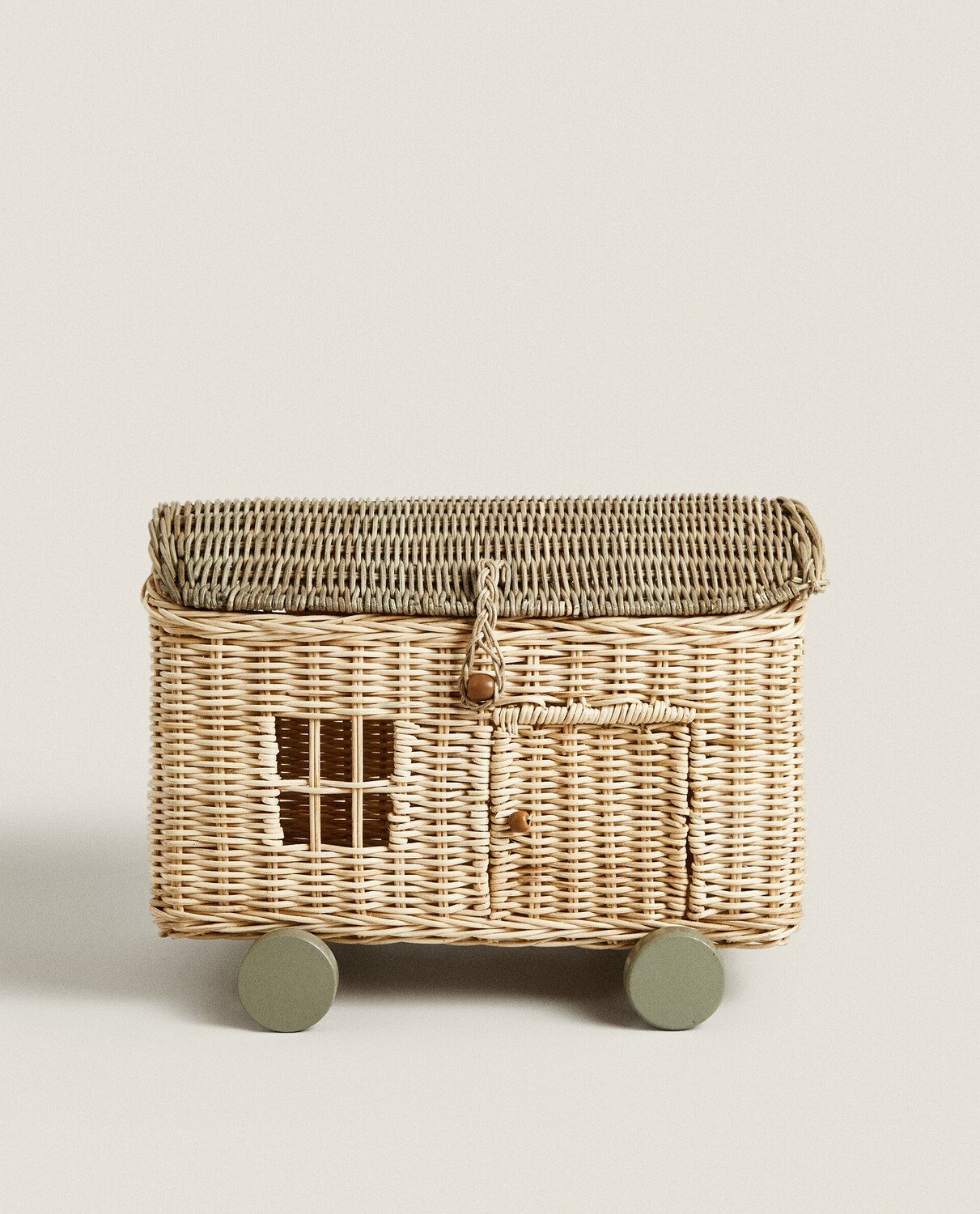 Корзина Zara Home Children's Small House, светло-бежевый горшок для цветов садовых растений плетеная корзина для хранения ручной работы из ротанга складной соломенный подвесной контейнер для хр