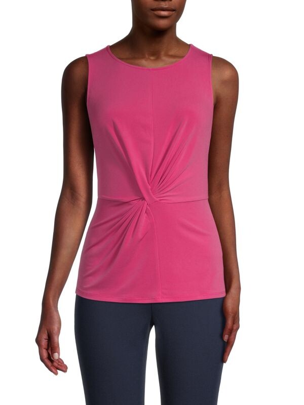 

Топ Donna Karan New York с закручивающейся передней частью, rose