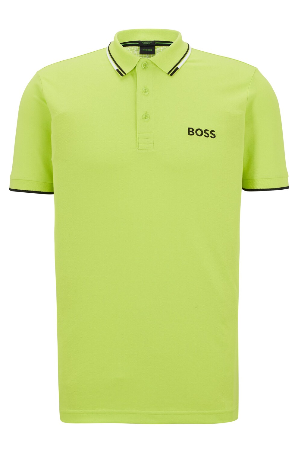 

Рубашка поло Boss Cotton-blend With Contrast Details, зелёный