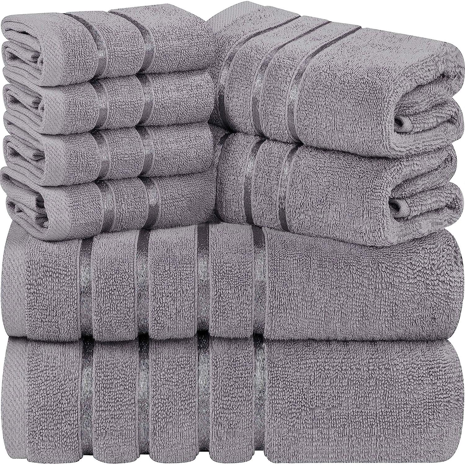Набор полотенец Utopia Towels Luxury, 8 предметов, серый цена и фото