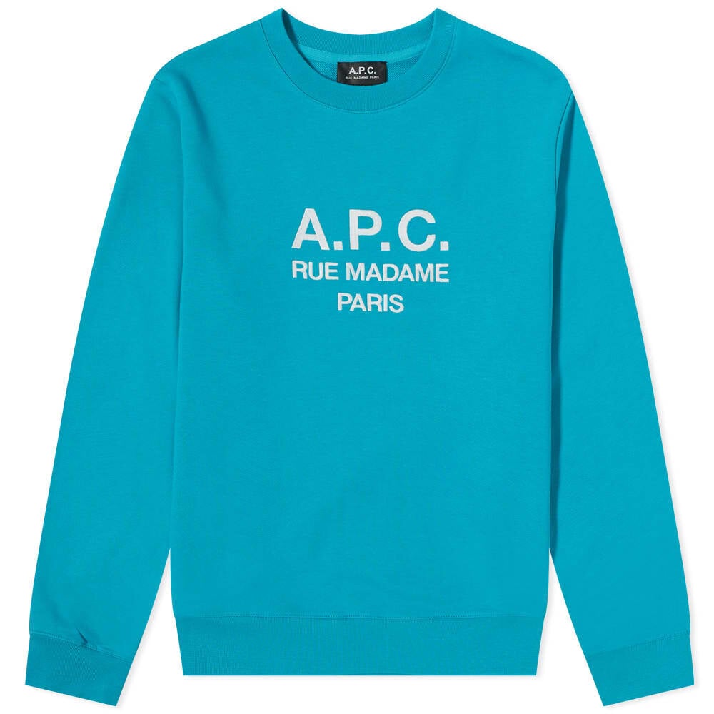 

Толстовка A.P.C. Rufus Embroidered Crew Sweat, Синий