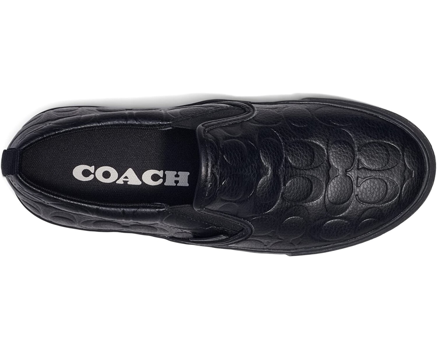 

Кроссовки Signature Embossed Pebble Slip-On Skate Sneaker COACH, черный