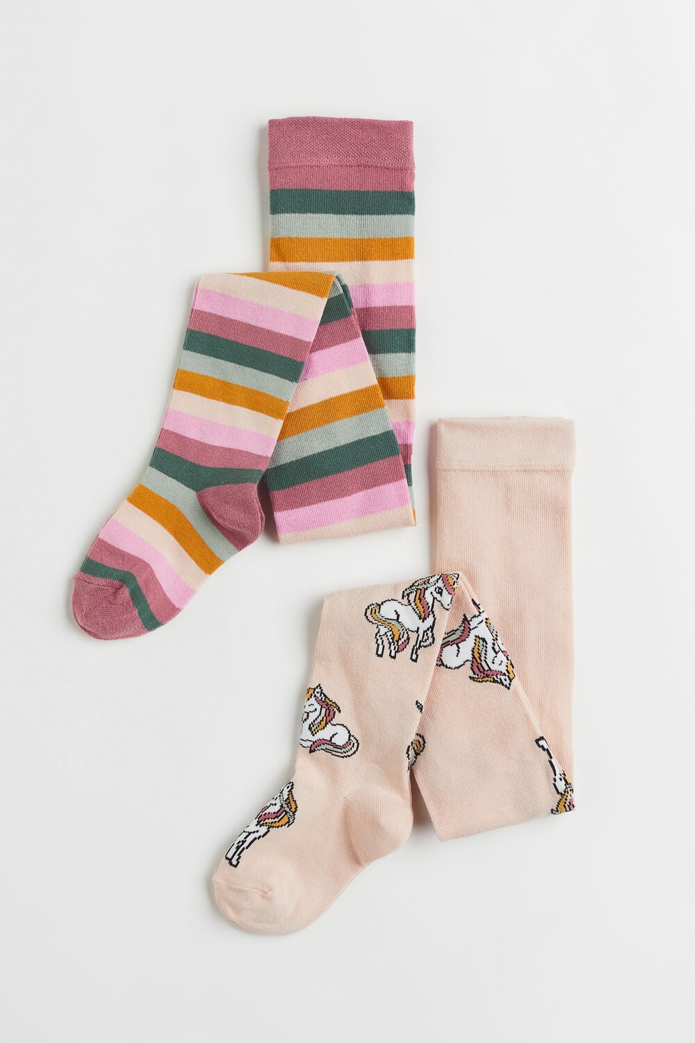 

2 пары тонких колготок H&M Unicorns, розовый