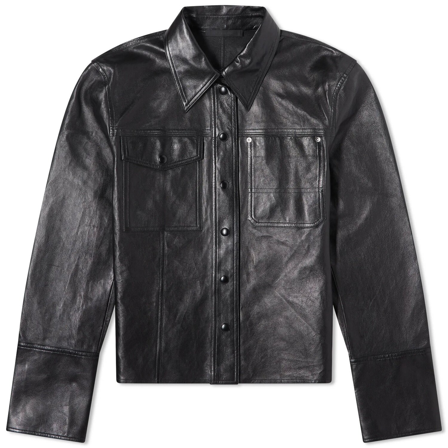 

Рубашка Helmut Lang Leather, черный