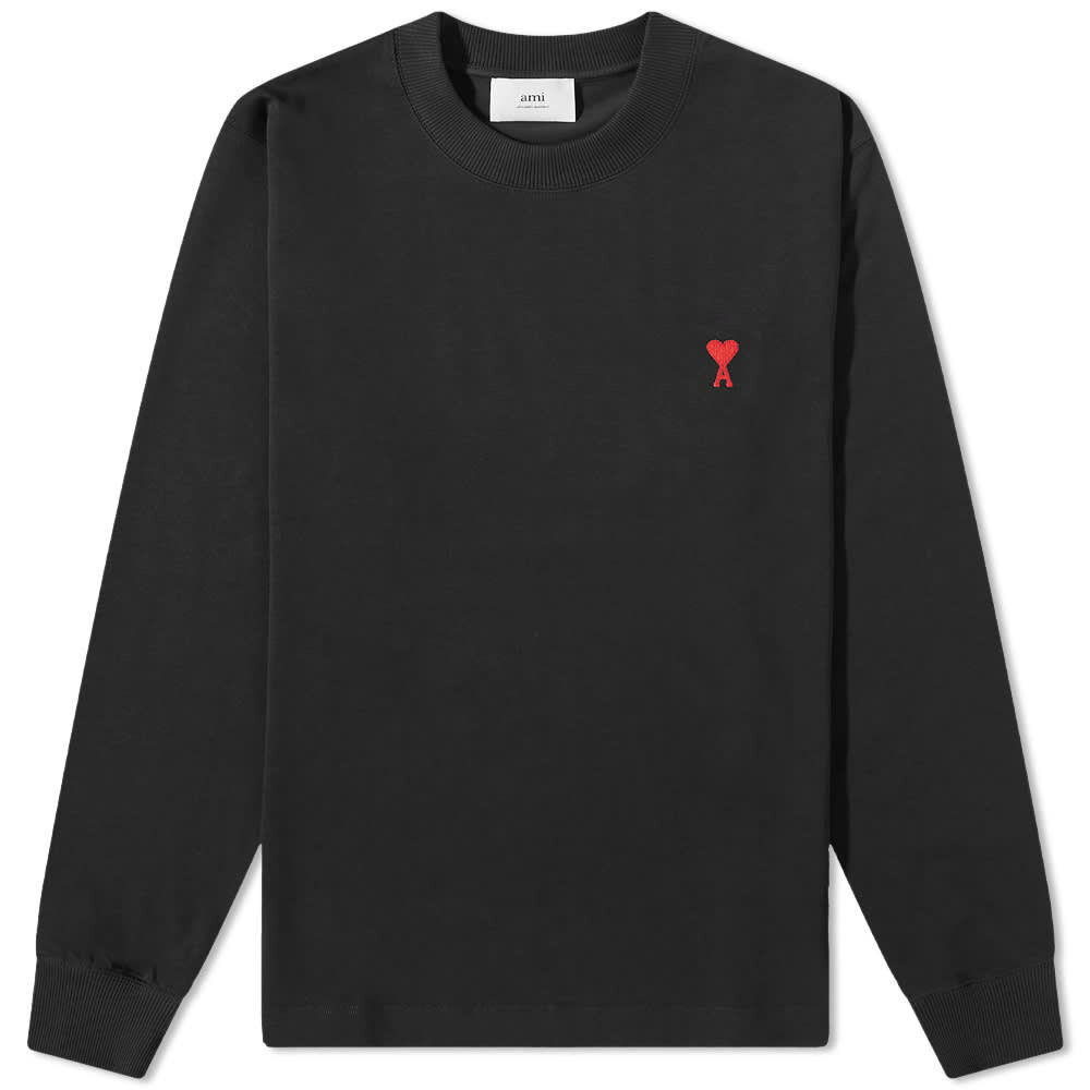 

Футболка AMI Long Sleeve Small A Heart Tee, Серый
