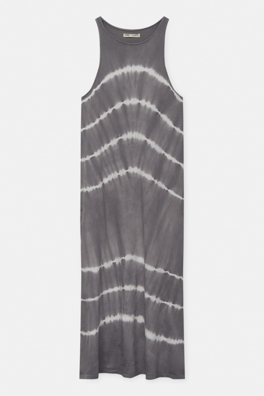 

Платье Pull&Bear Mid-Lenght Tie-Dye, серый/белый