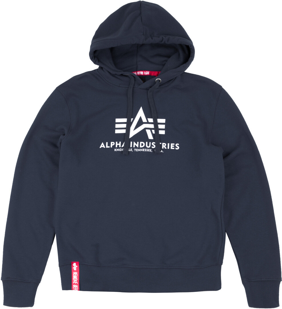 

Толстовка Alpha Industries Basic мужская, сине-белая