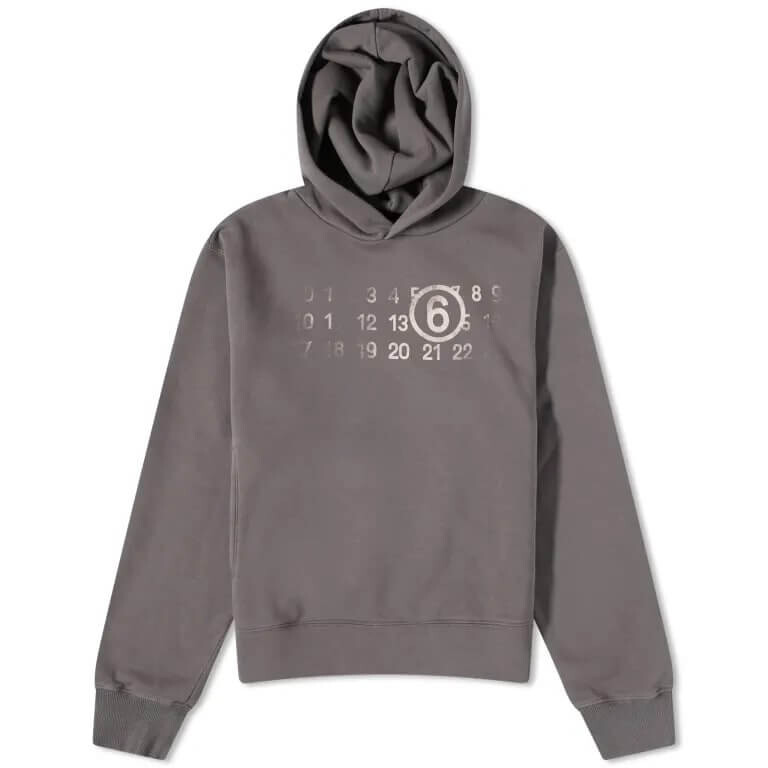 

Толстовка MM6 Maison Margiela Distressed Logo, темно-серый