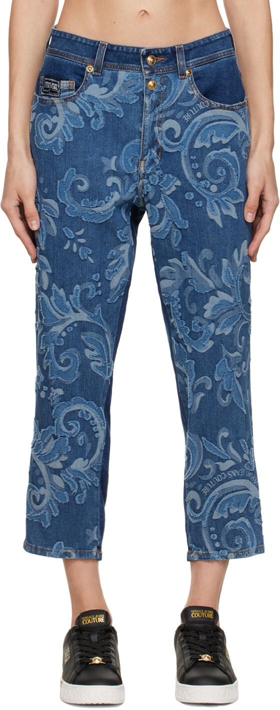 

Синие джинсы в стиле барокко Versace Jeans Couture