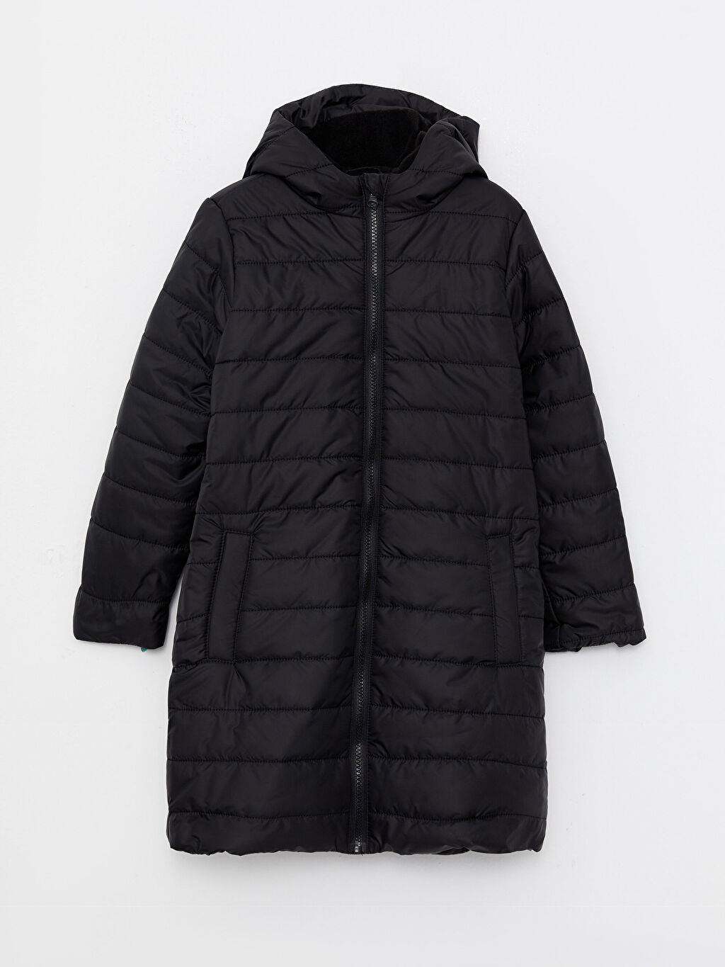 Базовое пальто для девочек с капюшоном LCW Eco