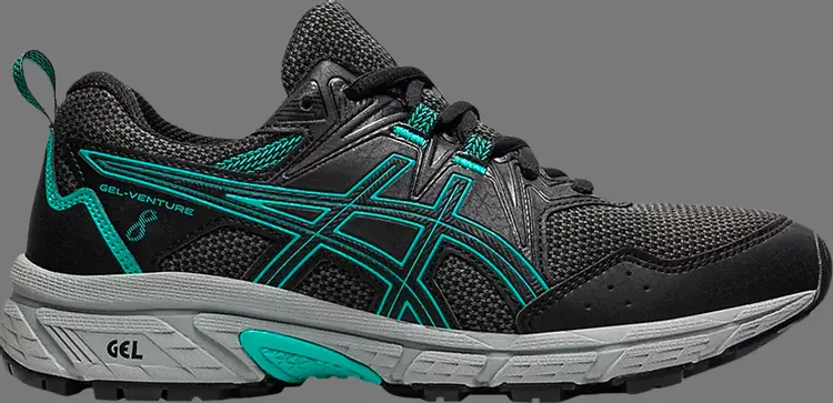 

Кроссовки gel venture 8 gs 'black baltic jewel' Asics, черный