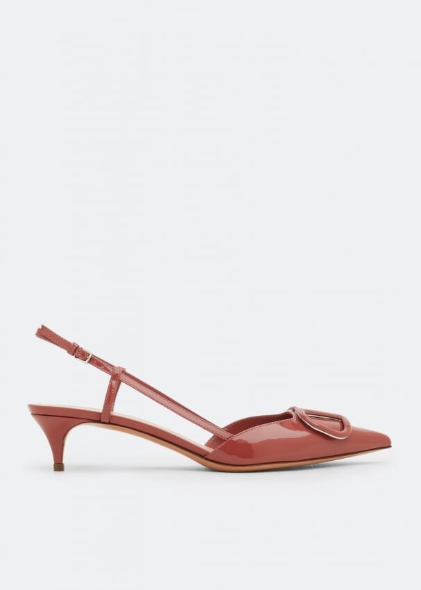 

Туфли VALENTINO GARAVANI VLogo Signature slingback pumps, коричневый