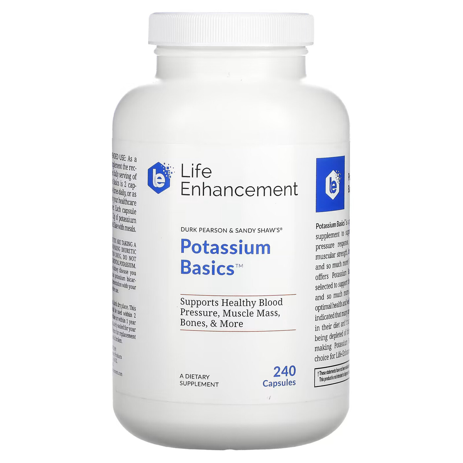 

Life Enhancement, Potassium Basics, 240 капсул
