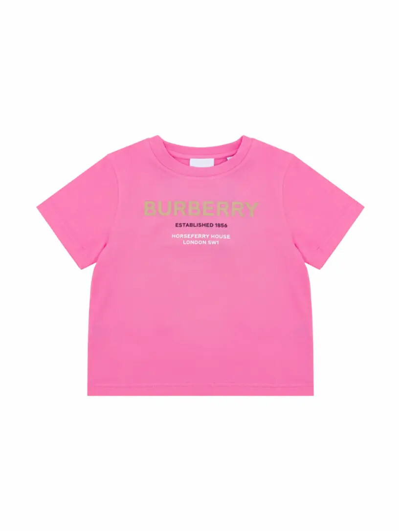 

Хлопковая футболка с логотипом Burberry