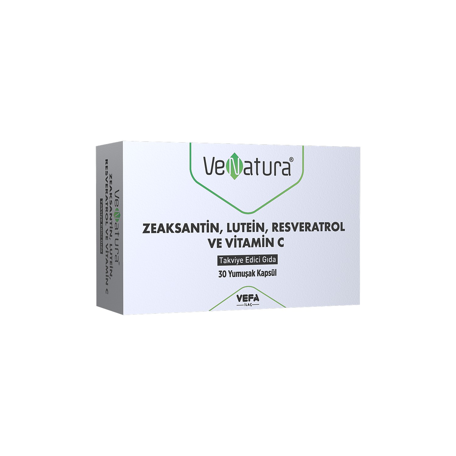 Пищевая добавка Venatura Zeaksantin, Lutein, Resveratrol Vitamin C, 30 капсул