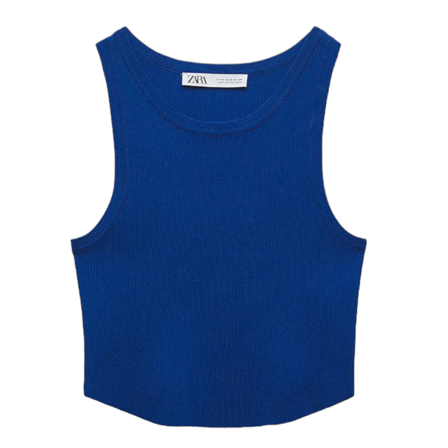 

Топ Zara Knit Crop, синий