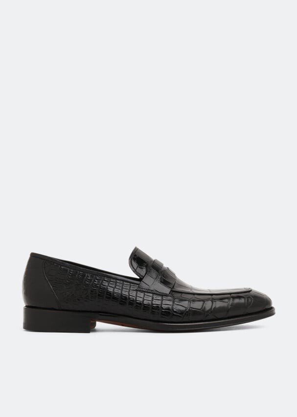 

Лоферы MAGNANNI Alligator leather loafers, черный