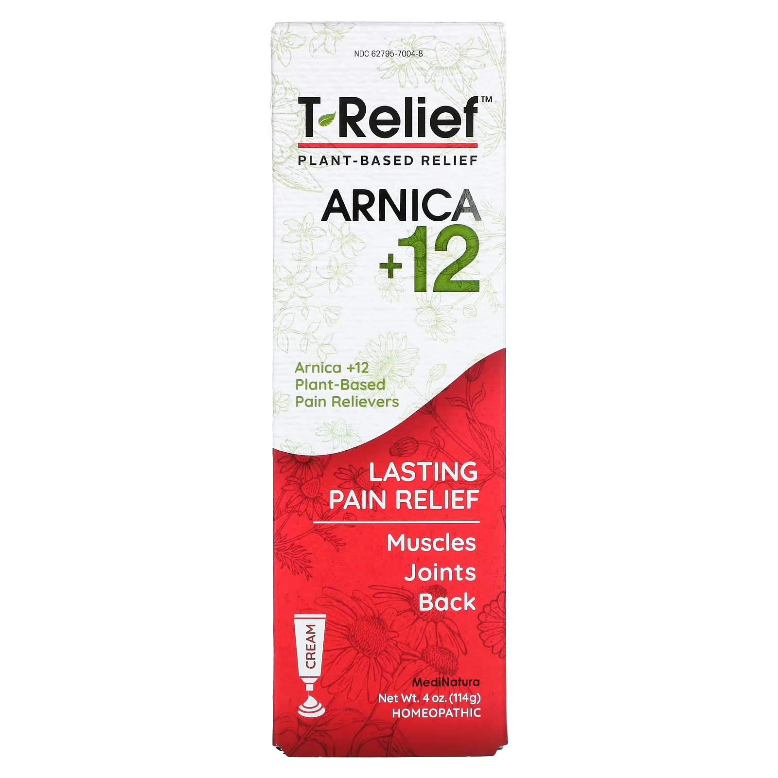 цена MediNatura T-Relief арника + 12 ингредиентов успокаивающий крем на растительной основе, 114 г