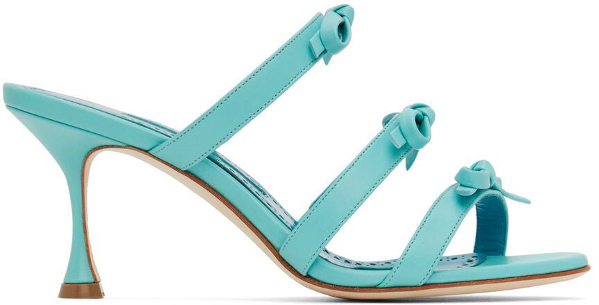 

Синие босоножки на каблуке Ircanamu Manolo Blahnik
