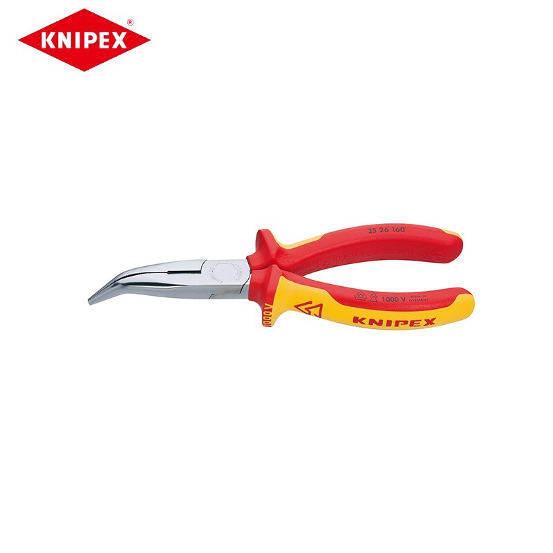 KNIPEX 160 мм изолированные плоскогубцы с острыми концами (изогнутый нос) плоскогубцы с острыми концами диагональные плоскогубцы плоскогубцы для электриков 25 26 160 по индивидуальному заказу (срок поставки 4-8 недель)