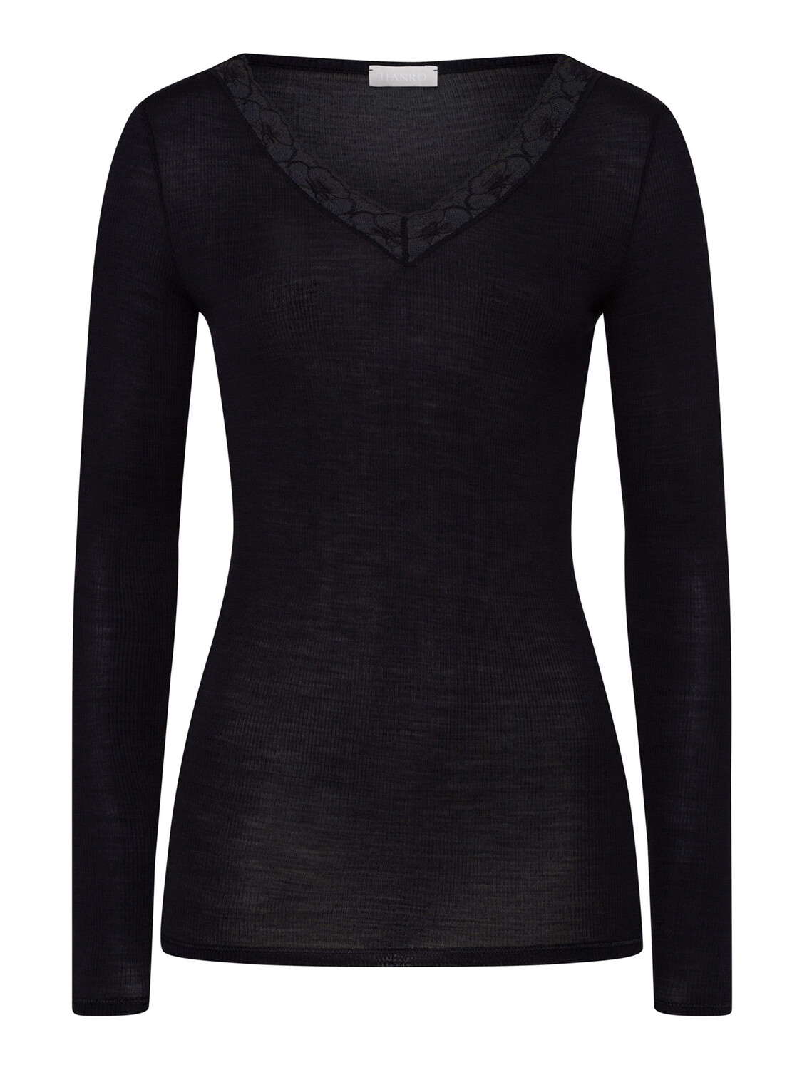 

Топ Hanro Longsleeve Woolen Lace, черный