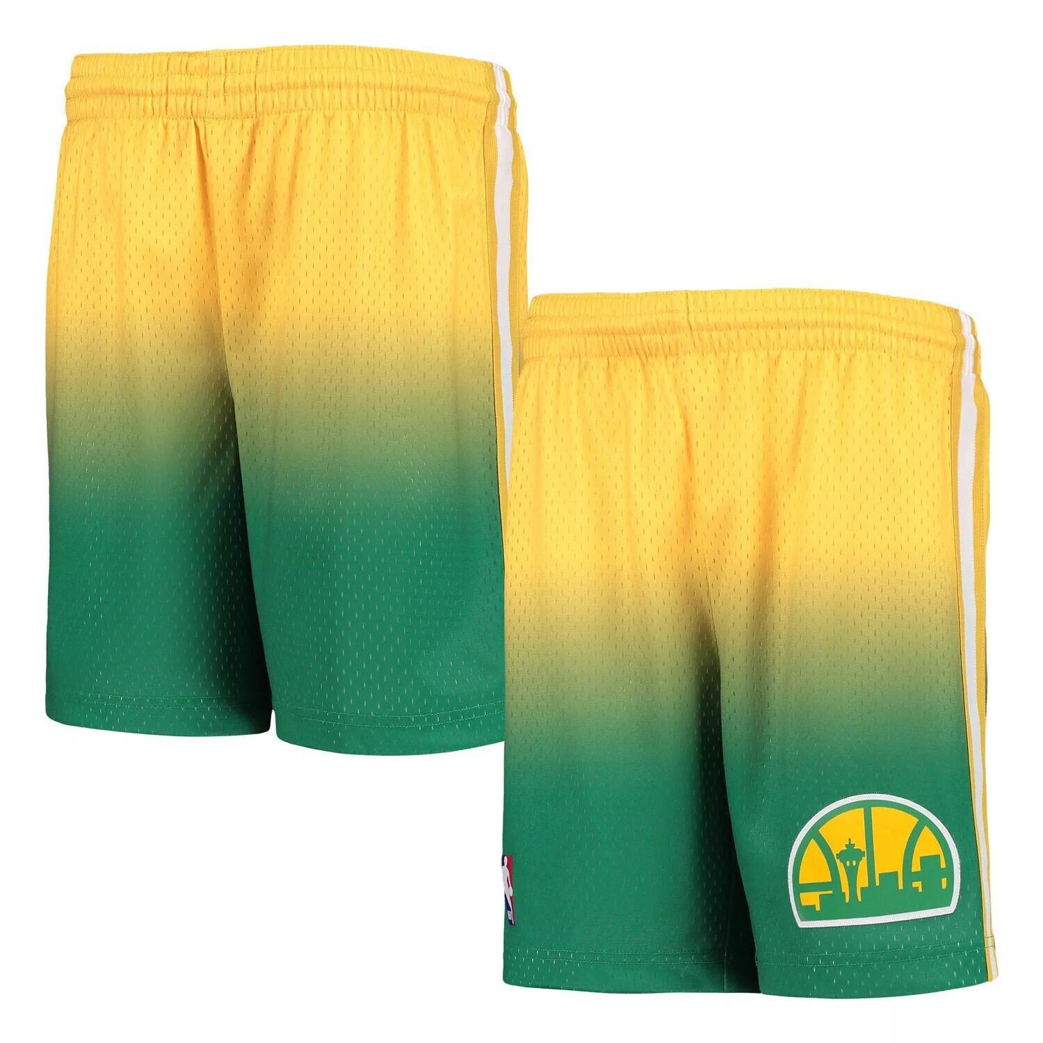 

Молодежные шорты Mitchell & Ness Gold/Green Seattle SuperSonics Hardwood Classics Fadeaway Reload 3.0 Swingman Shorts Unbranded