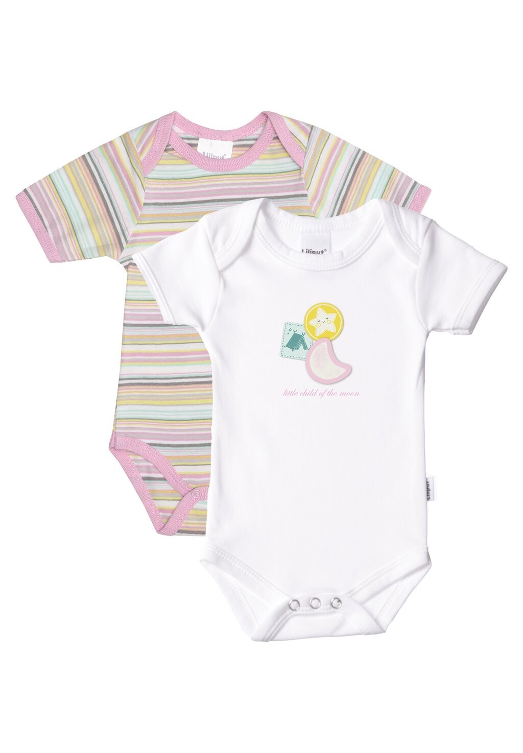 

Боди 2-PACK Liliput, цвет rosa geringelt/weiß mit frontdruck