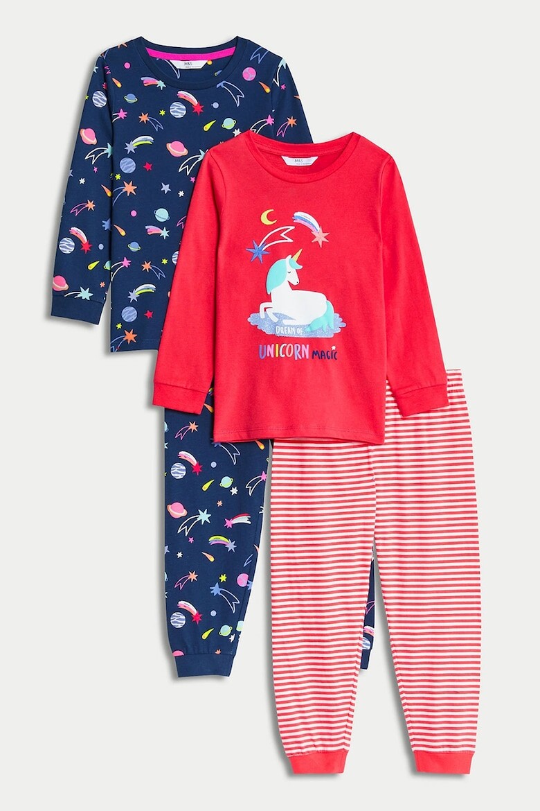 

Хлопковые пижамы, 2 пары Marks & Spencer, мультиколор
