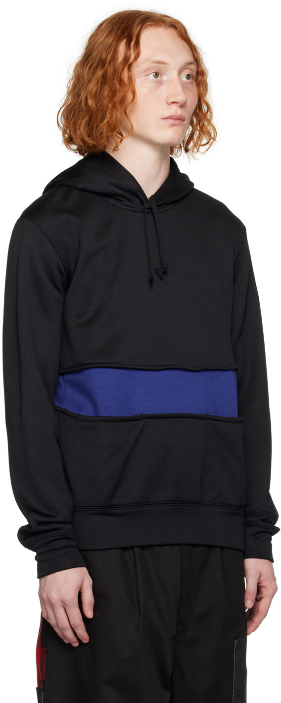 

Черный худи со вставками Comme des Garçons