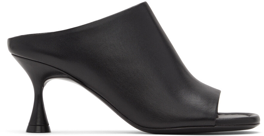 

Черные кожаные босоножки на каблуке Acne Studios
