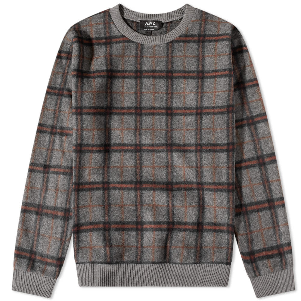 

Джемпер A.P.C. Heidi Check Crew Sweat, Серый