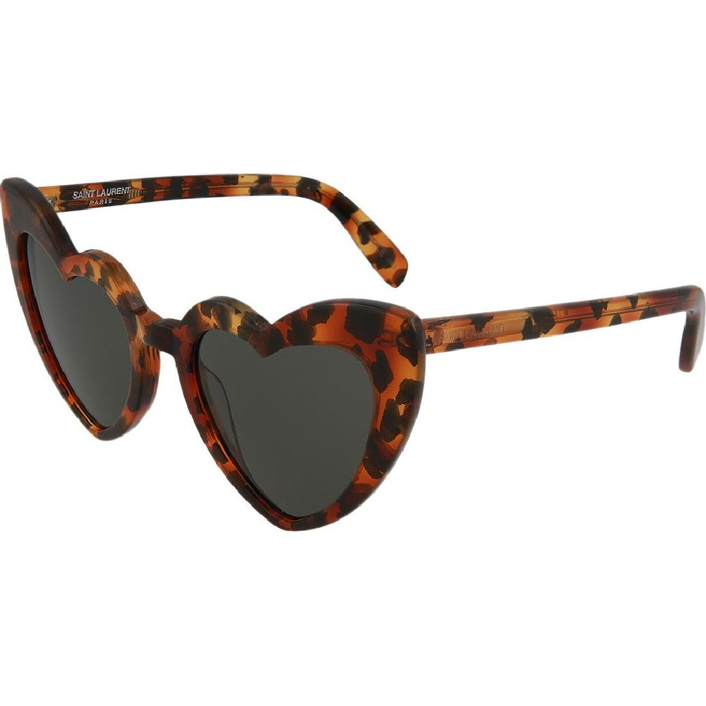 Солнцезащитные очки Saint Laurent Heart, коричневый солнцезащитные очки saint laurent sl309m 005 серый