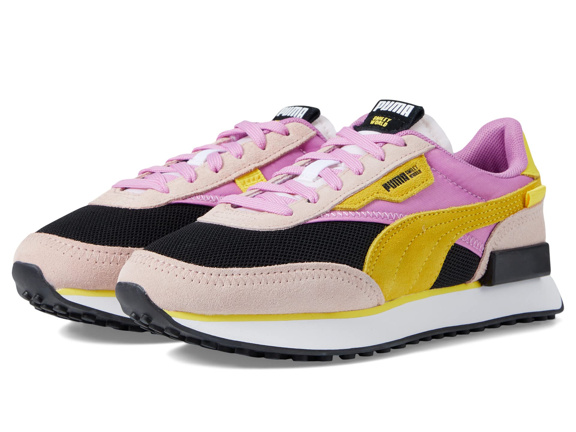 Детские кроссовки Puma Future Rider Smileyworld, черно-розовый кроссовки puma carina 2 0 rose quartz rose quartz silver white