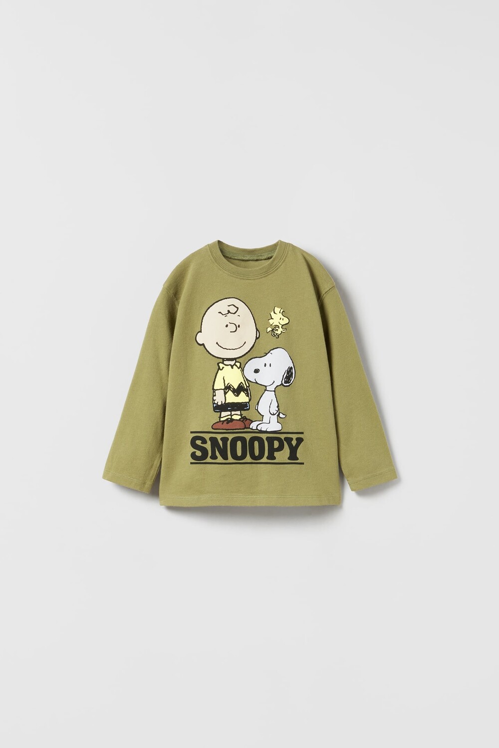 

Футболка snoopy peanuts ZARA, хаки