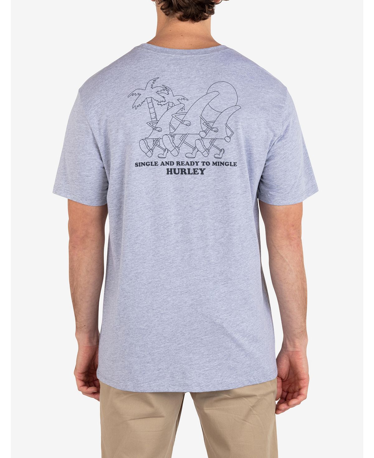 Мужская футболка на каждый день с коротким рукавом Thruster Hurley мужская футболка hurley whirlpool на каждый день белый