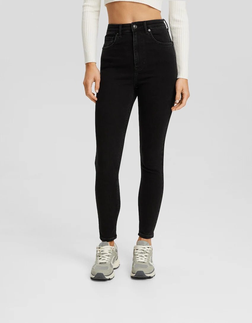 

Джинсы Super High Waist Skinny, чёрный