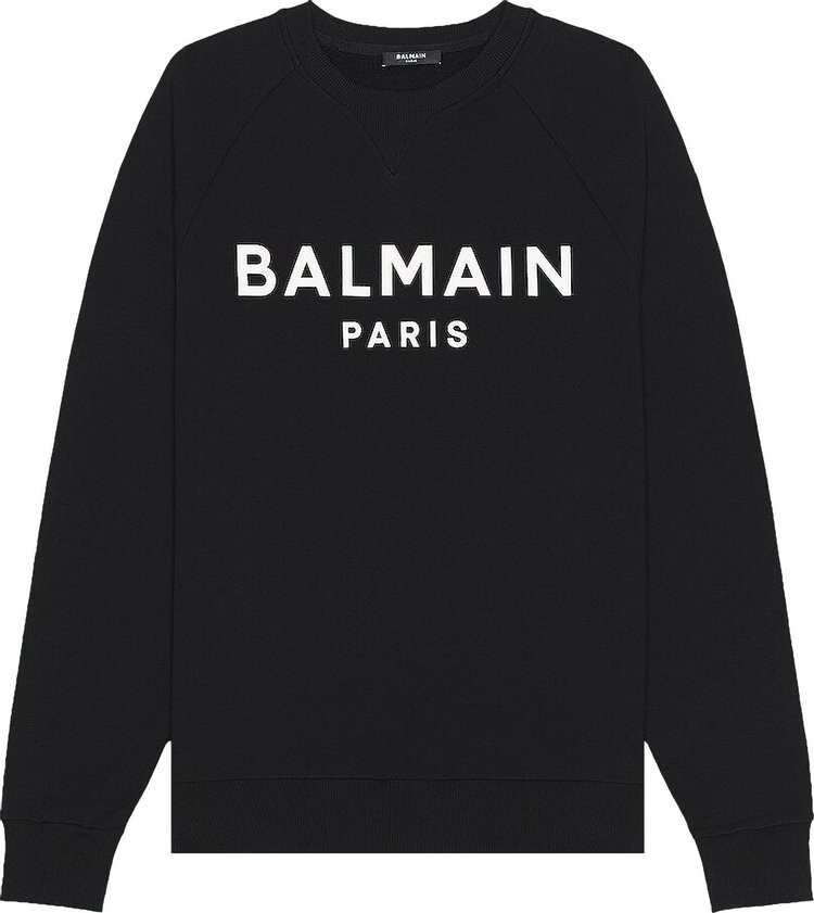 

Толстовка Balmain Printed Sweatshirt 'Noir/Blanc', черный