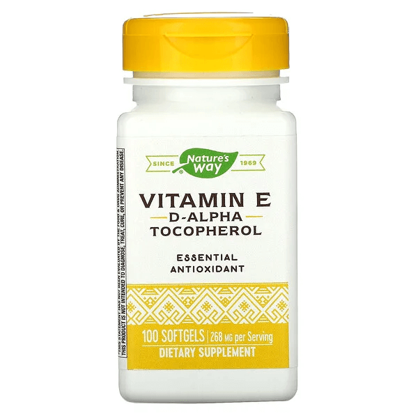 Витамин Е Nature's Way 400 МЕ, 100 таблеток naturesplus витамин е 400 ме 60 таблеток для сердца иммунитета кожи волос для мужчин и женщин