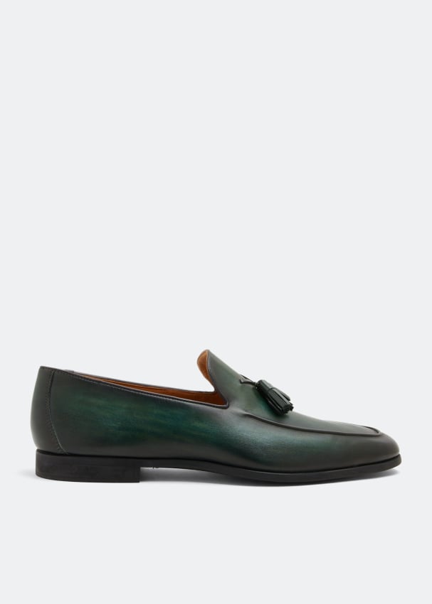 цена Лоферы MAGNANNI Leather loafers, зеленый
