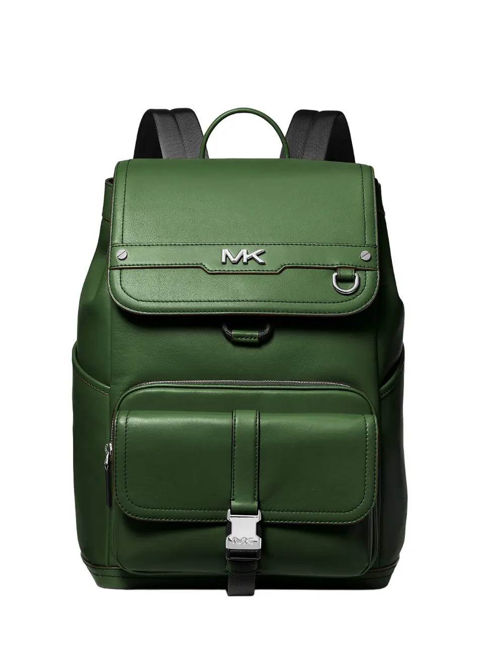 

Рюкзак Michael Kors Varick Leather Backpack, зеленый