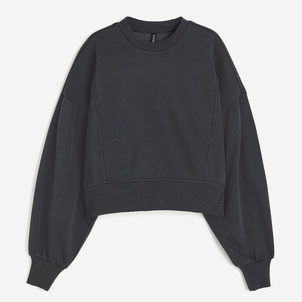 

Свитшот H&M Puff-sleeved, темно-серый