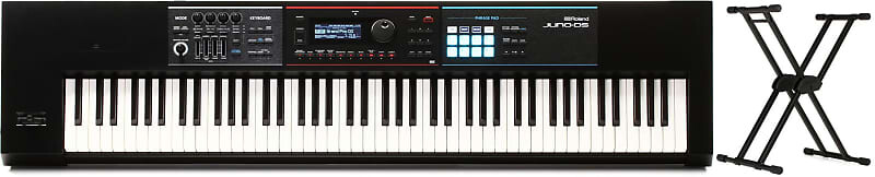 

Roland JUNO-DS88 88-клавишный синтезатор в комплекте со стойкой X-Style Roland KS-20X для тяжелых условий эксплуатации с двойными распорками JUNO-DS88=1 KS-20X=1