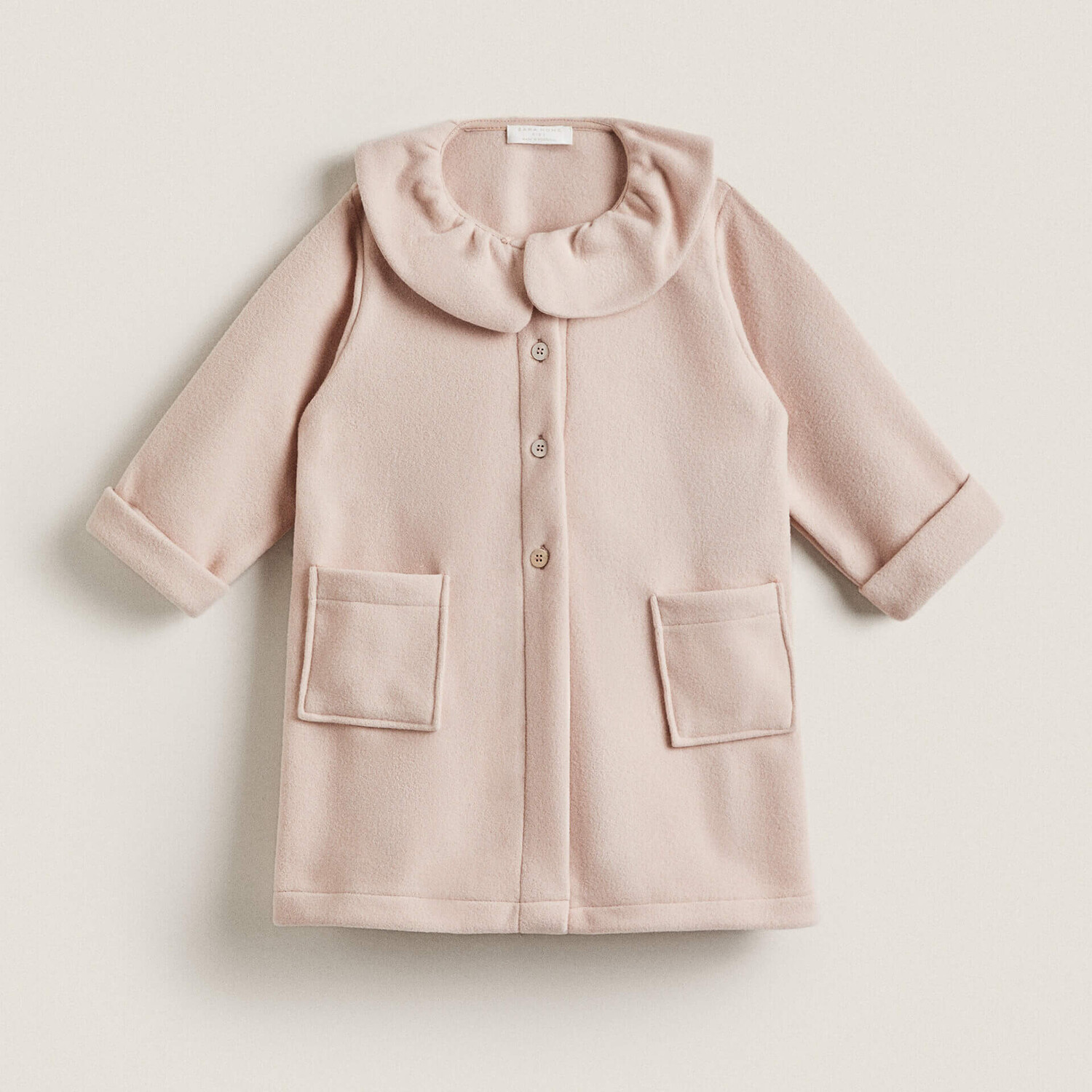 

Халат Zara Home Fleece With Collar, розовый