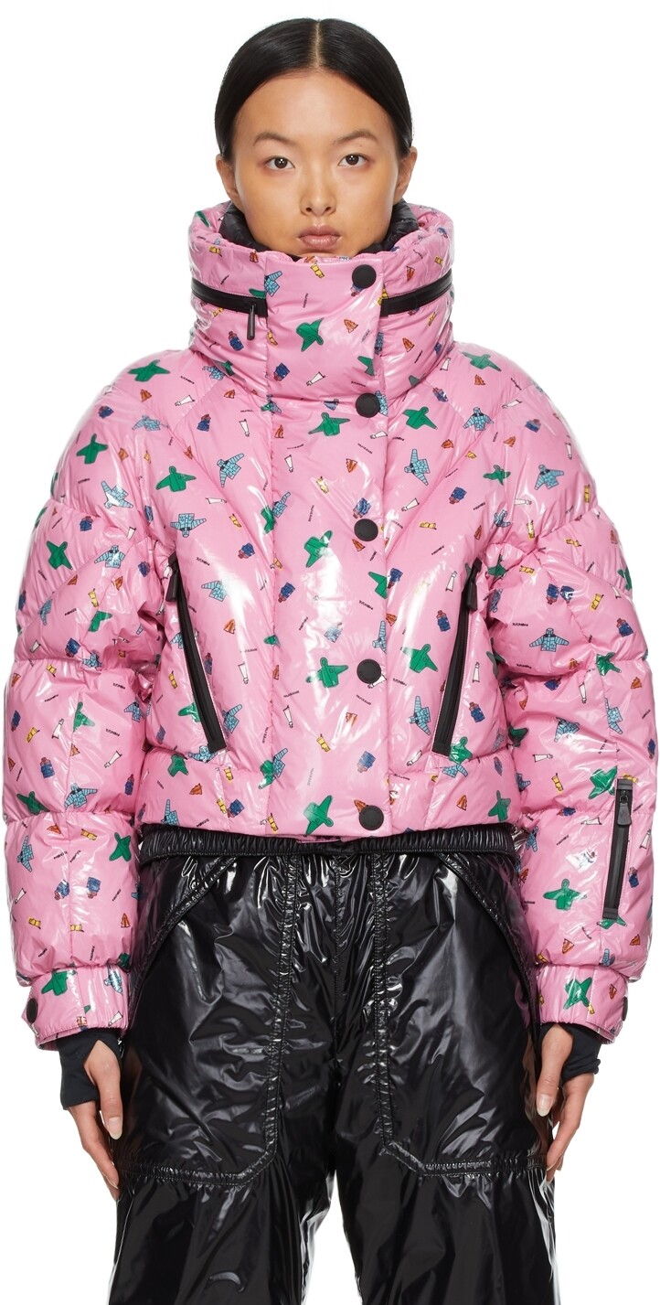 

3 Moncler Grenoble Розовый укороченный пуховик Moncler Genius