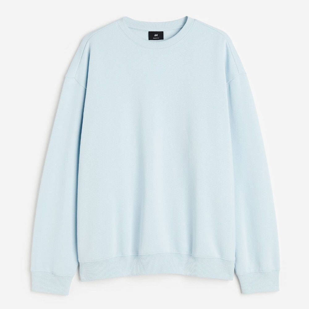 

Свитшот H&M Relaxed Fit, голубой, Синий