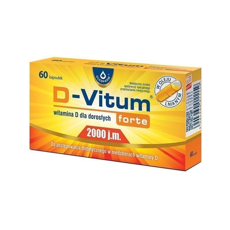 D-Vitum Forte 2000 j.m. витамин D3 в капсулах, 60 шт. фотографии